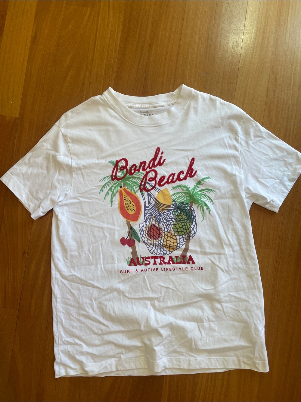 Abercrombie & Fitch White Bondi Beach Graphic Tee